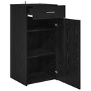 Sideboard med skuffe Sort eg 45 x 42,5 x 93 cm Konstrueret træ
