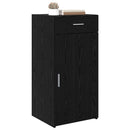 Sideboard med skuffe Sort eg 45 x 42,5 x 93 cm Konstrueret træ