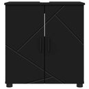 Badeværelsesskab Sort 61 x 35 x 64 cm Konstrueret træ, Metal