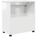 Badeværelsesskab med opbevaring Høj gloss hvid 61 x 35 x 64 cm