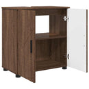 Badeværelsesskab med opbevaring med dør Brun eg 61 x 35 x 64 cm