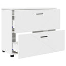 Badeværelsesskab Hvid 76,5 x 35 x 64 cm Konstrueret træ & Metal