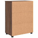 Badeværelsesskab med opbevaring med dør Brun eg 60 x 35 x 80 cm
