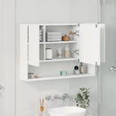 Spejlskab Hvid 80 x 17 x 55 cm Konstrueret træ