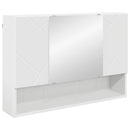 Spejlskab Hvid 80 x 17 x 55 cm Konstrueret træ