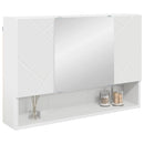 Spejlskab Hvid 80 x 17 x 55 cm Konstrueret træ