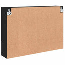 Spejlskab Vægmonteret Sort 80 x 17 x 55 cm Konstrueret træ