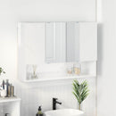 Spejlskab Høj gloss hvid 80 x 17 x 55 cm Konstrueret træ