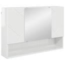 Spejlskab Høj gloss hvid 80 x 17 x 55 cm Konstrueret træ