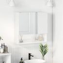 Spejlskab Høj gloss hvid 59 x 17 x 55 cm Konstrueret træ