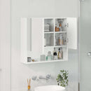Spejlskab Høj gloss hvid 59 x 17 x 55 cm Konstrueret træ