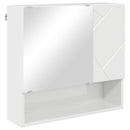 Spejlskab Høj gloss hvid 59 x 17 x 55 cm Konstrueret træ