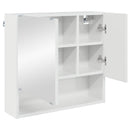 Spejlskab Høj gloss hvid 59 x 17 x 55 cm Konstrueret træ