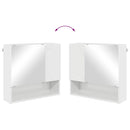 Spejlskab Høj gloss hvid 59 x 17 x 55 cm Konstrueret træ