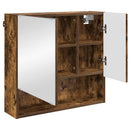 Spejlskab Røget eg 59 x 17 x 55 cm Konstrueret træ