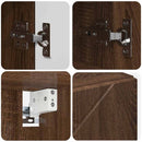 Spejlskab Vægmonteret Brun eg 59 x 17 x 55 cm Konstrueret træ