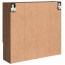 Spejlskab Vægmonteret Brun eg 59 x 17 x 55 cm Konstrueret træ