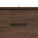 Natskab med skuffe Brun eg 38 x 38 x 66 cm Konstrueret træ