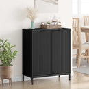 Sideboard Sort 69,5 x 33 x 82 cm Konstrueret træ