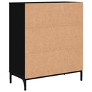 Sideboard Sort 69,5 x 33 x 82 cm Konstrueret træ