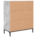Sideboard Beton Grå 69,5 x 33 x 82 cm Konstrueret træ