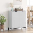 Sideboard Høj gloss hvid 69,5 x 33 x 82 cm Konstrueret træ