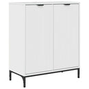 Sideboard Høj gloss hvid 69,5 x 33 x 82 cm Konstrueret træ