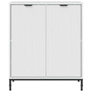 Sideboard Høj gloss hvid 69,5 x 33 x 82 cm Konstrueret træ