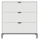 Sideboard med skuffe Hvid 79,5 x 33 x 82 cm Konstrueret træ