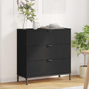 Sideboard med skuffe Sort 79,5 x 33 x 82 cm Konstrueret træ