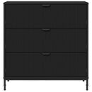 Sideboard med skuffe Sort 79,5 x 33 x 82 cm Konstrueret træ