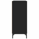 Sideboard med skuffe Sort 79,5 x 33 x 82 cm Konstrueret træ