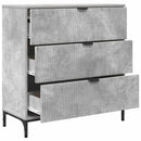 Sideboard Beton Grå 79,5 x 33 x 82 cm Konstrueret træ