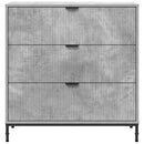 Sideboard Beton Grå 79,5 x 33 x 82 cm Konstrueret træ
