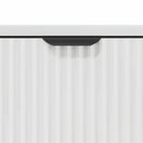 Sideboard Høj gloss hvid 79,5 x 33 x 82 cm Konstrueret træ