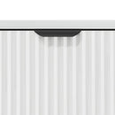 Sideboard Høj gloss hvid 79,5 x 33 x 82 cm Konstrueret træ