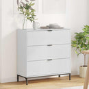 Sideboard Høj gloss hvid 79,5 x 33 x 82 cm Konstrueret træ