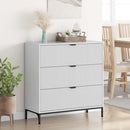 Sideboard Høj gloss hvid 79,5 x 33 x 82 cm Konstrueret træ