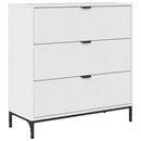Sideboard Høj gloss hvid 79,5 x 33 x 82 cm Konstrueret træ
