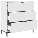 Sideboard Høj gloss hvid 79,5 x 33 x 82 cm Konstrueret træ