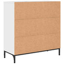 Sideboard Høj gloss hvid 79,5 x 33 x 82 cm Konstrueret træ