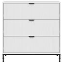 Sideboard Høj gloss hvid 79,5 x 33 x 82 cm Konstrueret træ