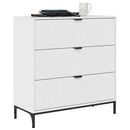 Sideboard Høj gloss hvid 79,5 x 33 x 82 cm Konstrueret træ