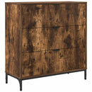 Sideboard med skuffe Røget eg 79,5 x 33 x 82 cm Konstrueret træ