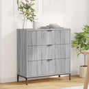 Sideboard Grå Sonoma 79,5 x 33 x 82 cm Konstrueret træ