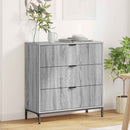 Sideboard Grå Sonoma 79,5 x 33 x 82 cm Konstrueret træ