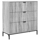 Sideboard Grå Sonoma 79,5 x 33 x 82 cm Konstrueret træ