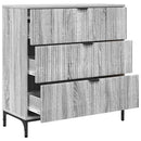 Sideboard Grå Sonoma 79,5 x 33 x 82 cm Konstrueret træ