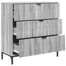 Sideboard Grå Sonoma 79,5 x 33 x 82 cm Konstrueret træ