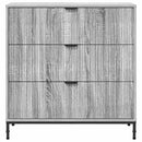 Sideboard Grå Sonoma 79,5 x 33 x 82 cm Konstrueret træ